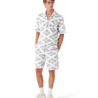 Chemise à manches courtes à motif jacquard