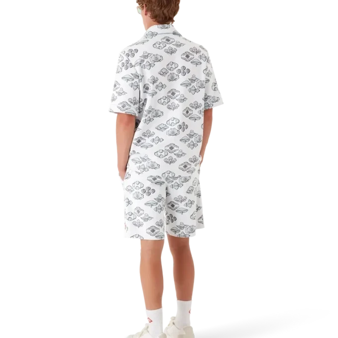 Chemise à manches courtes à motif jacquard