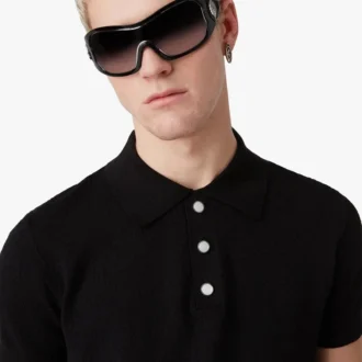 Lunettes de soleil Black Outline Shield