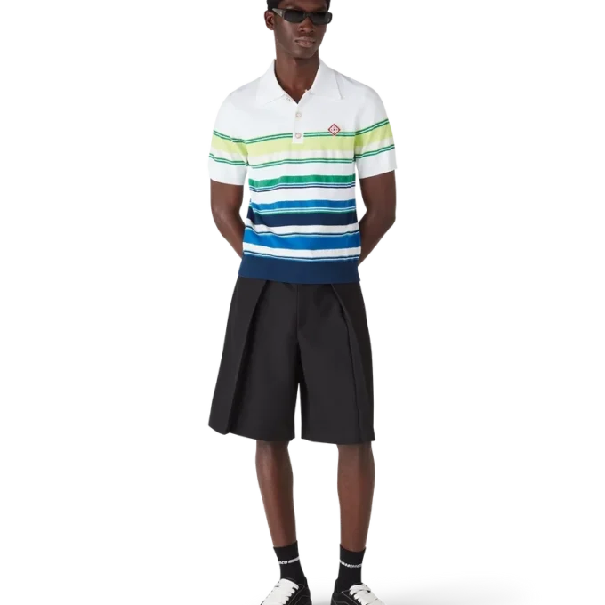 Chemise à manches courtes à rayures dégradées