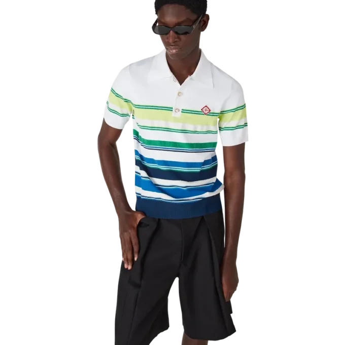 Chemise à manches courtes à rayures dégradées