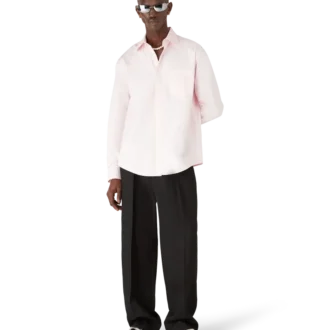 Chemise à manches longues en coton monogrammée