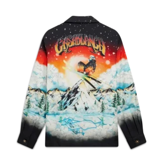 Chemise à manches longues en twill de soie Ski Lake