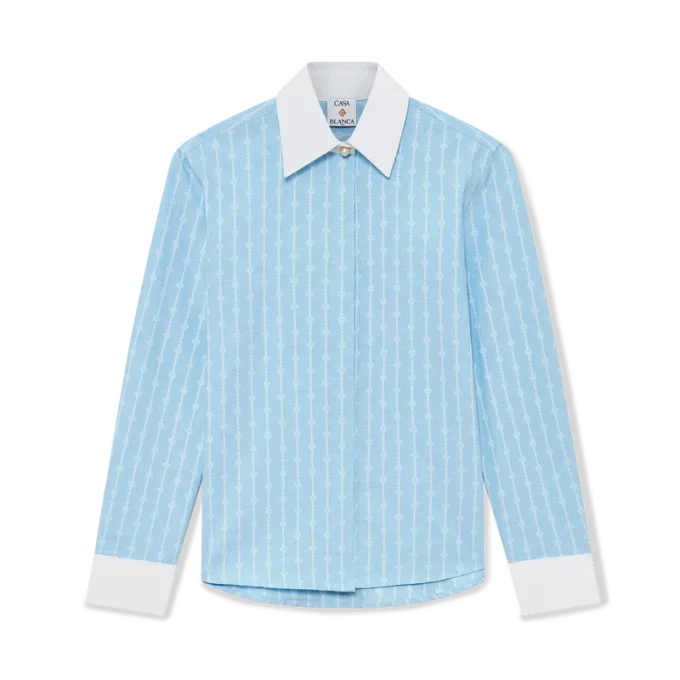 Chemise à manches longues à fines rayures Laurel