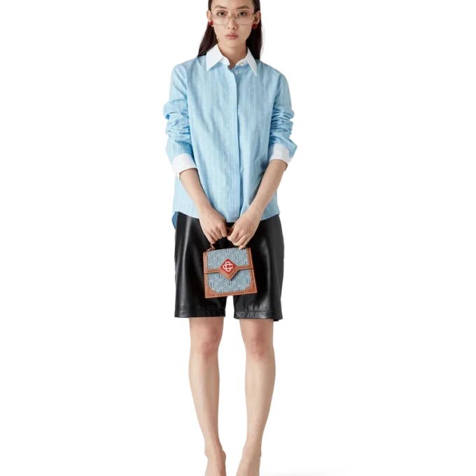 Chemise à manches longues à fines rayures Laurel