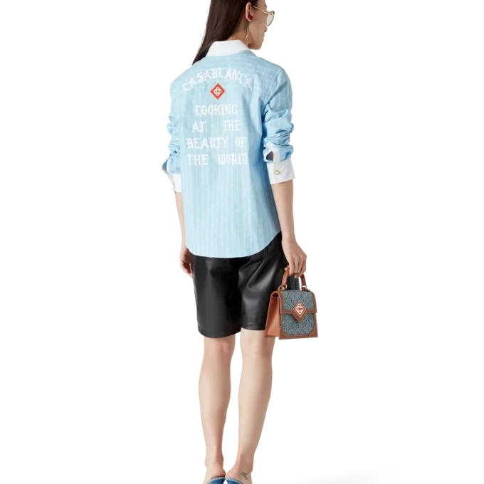 Chemise à manches longues à fines rayures Laurel