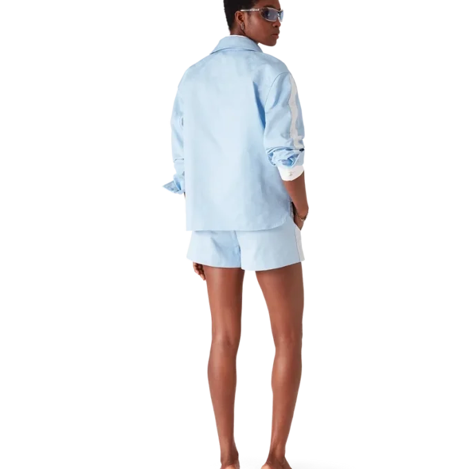 Chemise à manches longues Monogram bleue