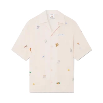 Chemise à motif brodé