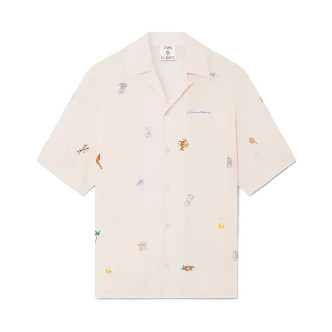 Chemise à motif brodé