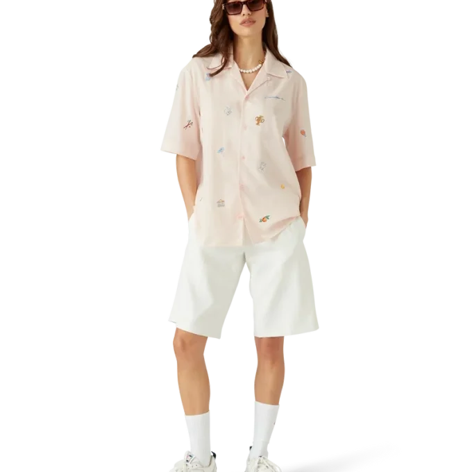 Chemise à motif brodé