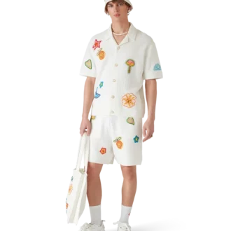 Chemise à motifs au crochet