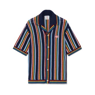 Chemise rayée en crochet