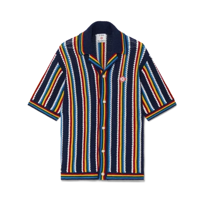 Chemise rayée en crochet Chemise rayée en crochet