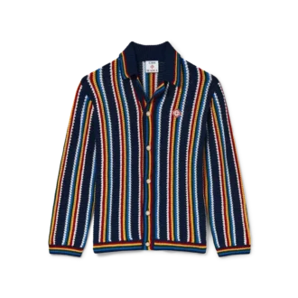 Chemise rayée en crochet