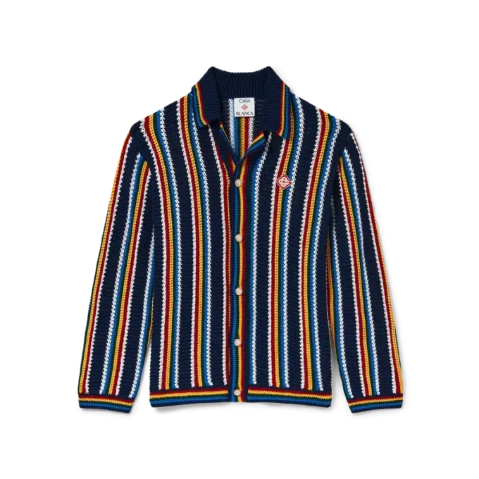 Chemise rayée en crochet Chemise rayée en crochet