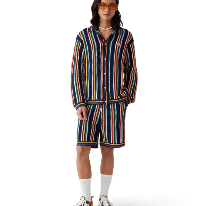 Chemise rayée en crochet Chemise rayée en crochet