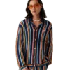 Chemise rayée en crochet Chemise rayée en crochet