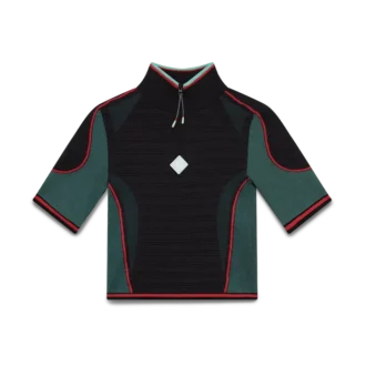 Chemise sans coutures à demi-zip