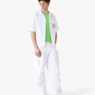 Chemise à shorts brodée « Collage D&rsquo;icones Graphiques »