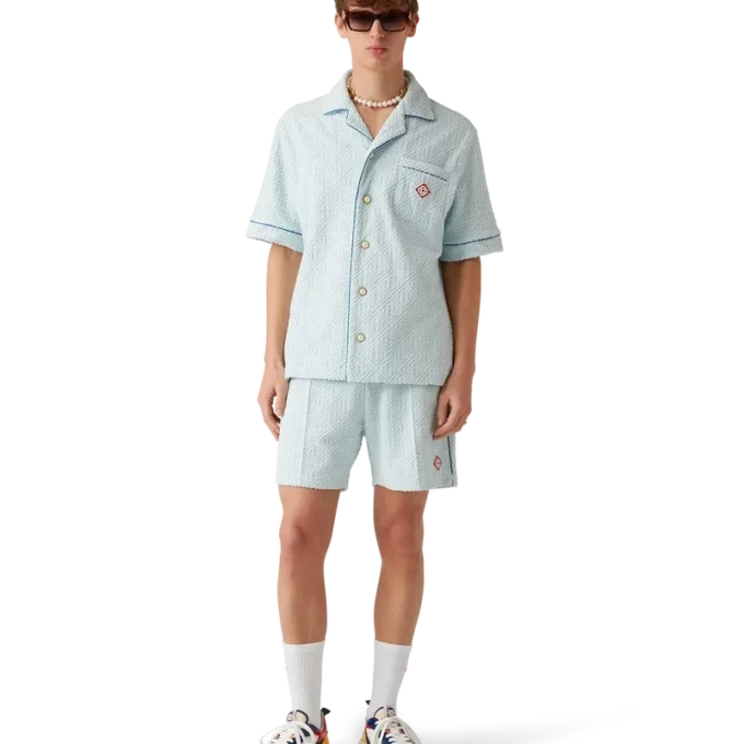 Chemise à shorts en tissu éponge Monogram