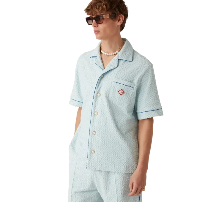 Chemise à shorts en tissu éponge Monogram