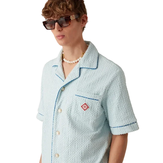 Chemise à shorts en tissu éponge Monogram