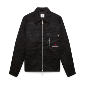 Chemise zippée à manches courtes en nylon Mountain Camo