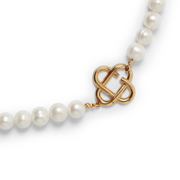 Collier Logo à perles moyennes
