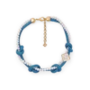 Collier noué bleu