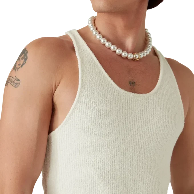 Débardeur en maille bouclée Débardeur en maille bouclée