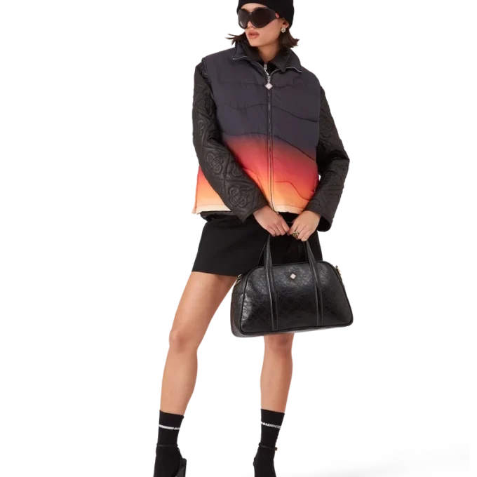 Gilet matelassé en nylon dégradé