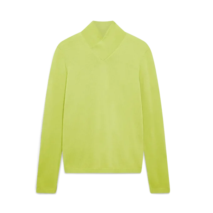 Haut à col roulé en laine mérinos