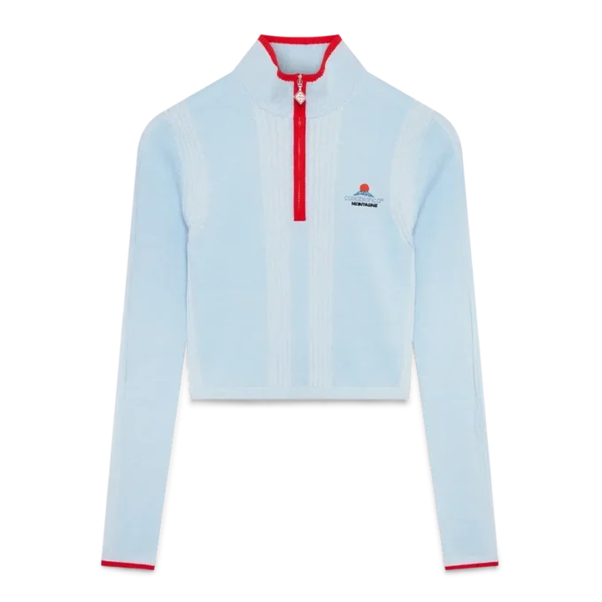 Haut court de base en laine mérinos pour le ski