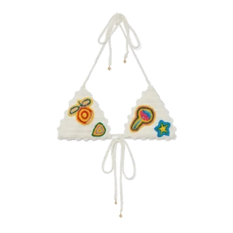 Haut de bikini au motif crochet