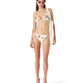 Haut de bikini au motif crochet