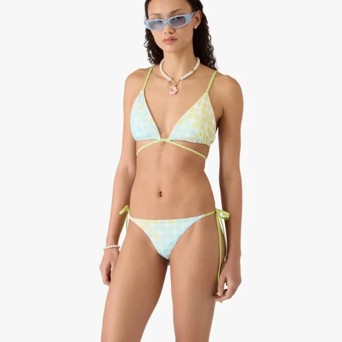 Haut de bikini à cordons et perles Optic Drop Haut de bikini à cordons et perles Optic Drop