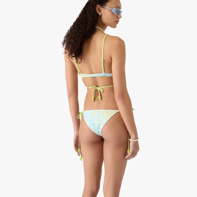 Haut de bikini à cordons et perles Optic Drop Haut de bikini à cordons et perles Optic Drop