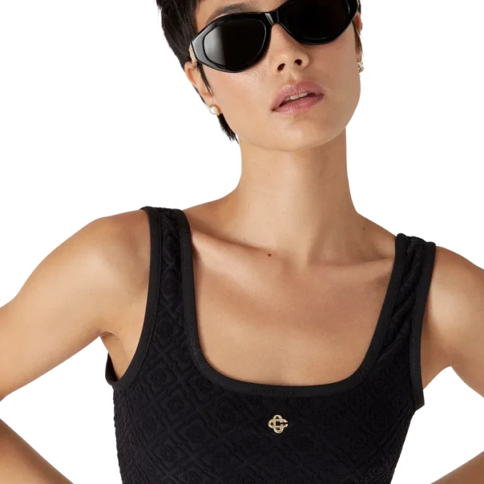 Haut de bikini en jacquard Monogram