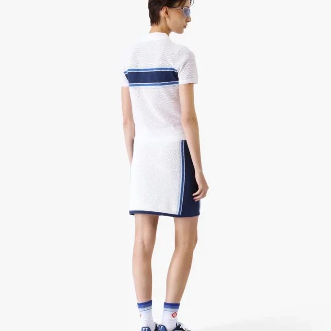 Haut en maille rayé blanc et bleu Haut en maille rayé blanc et bleu