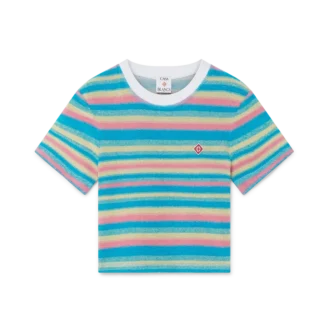 Haut en tissu éponge à rayures