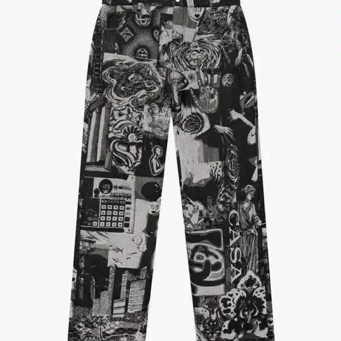 Jean droit Rave Collage Jean droit Rave Collage