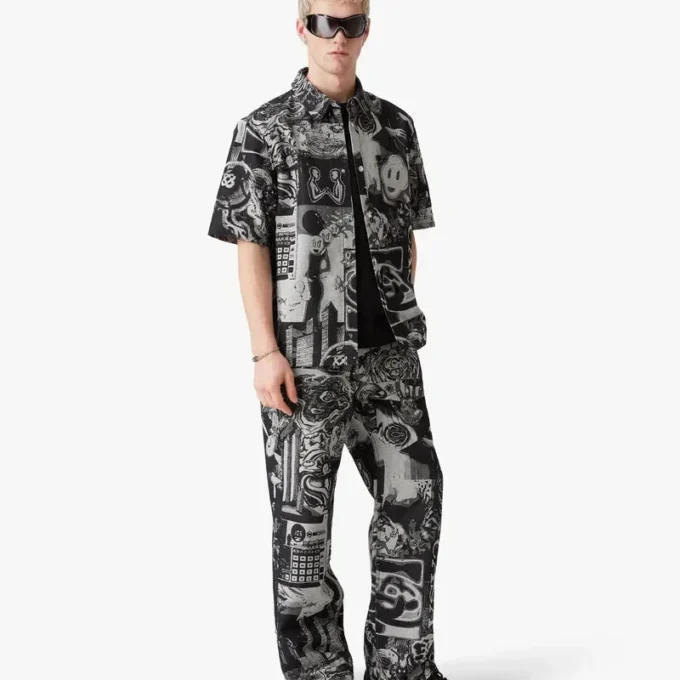 Jean droit Rave Collage Jean droit Rave Collage