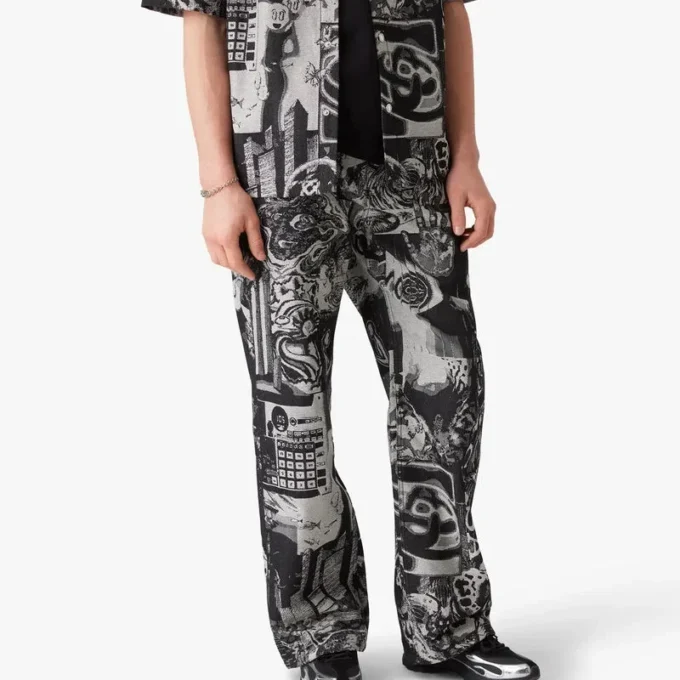 Jean droit Rave Collage Jean droit Rave Collage