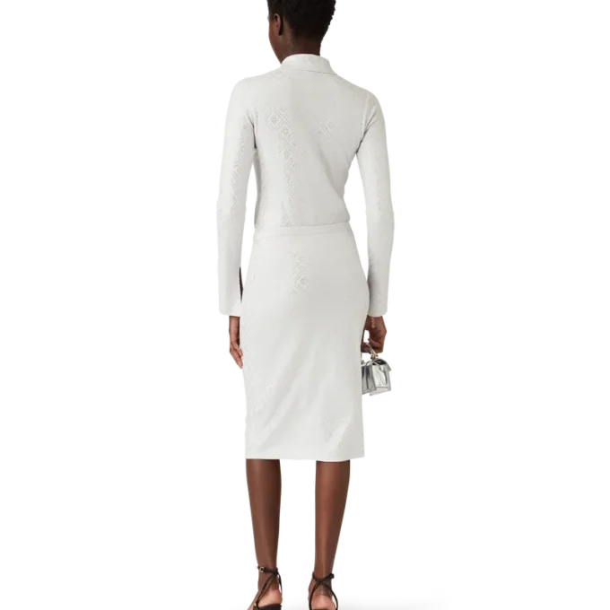 Body en maille avec monogramme en cristal