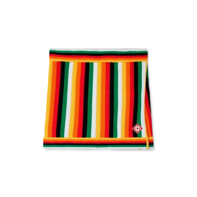 Jupe en tissu éponge rayé