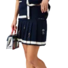 Jupe plissée en laine et cachemire avec motif brodé Jupe plissée en laine et cachemire avec motif brodé