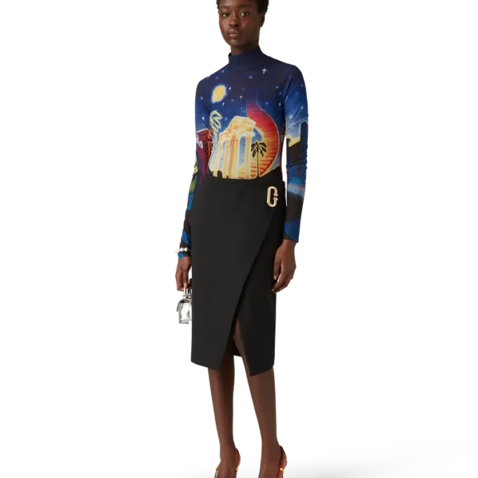 Escarpins à bride arrière et bride chromée