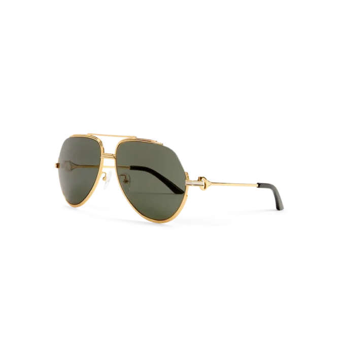 Lunettes de soleil AlbáN vertes et dorées