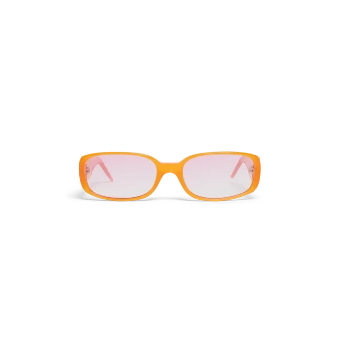 Lunettes de soleil fines roses et orange Lunettes de soleil fines roses et orange