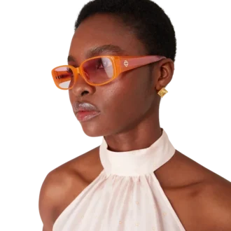 Lunettes de soleil fines roses et orange